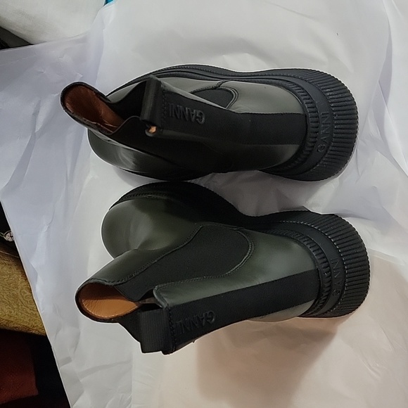 Nwdft Ganni Creeper Chelsea Booties Platform Chunky Sole - Picture 3 of 8